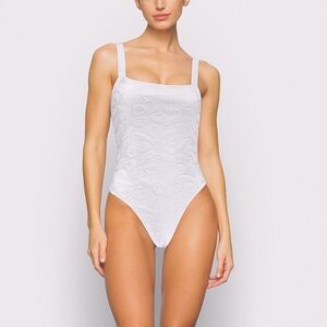 Brand New White Terry Cloth Shell One-Piece